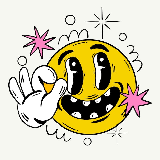 Free Vector all right  emoji illustration