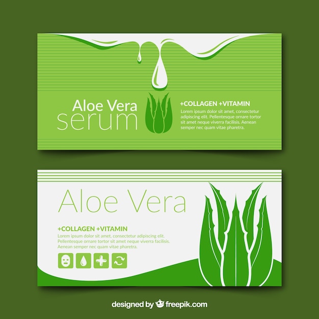 Aloe vera banners