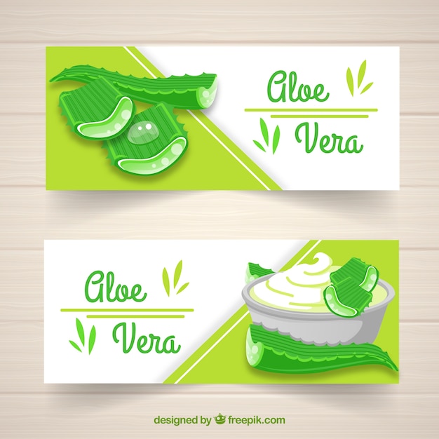 Aloe vera banners