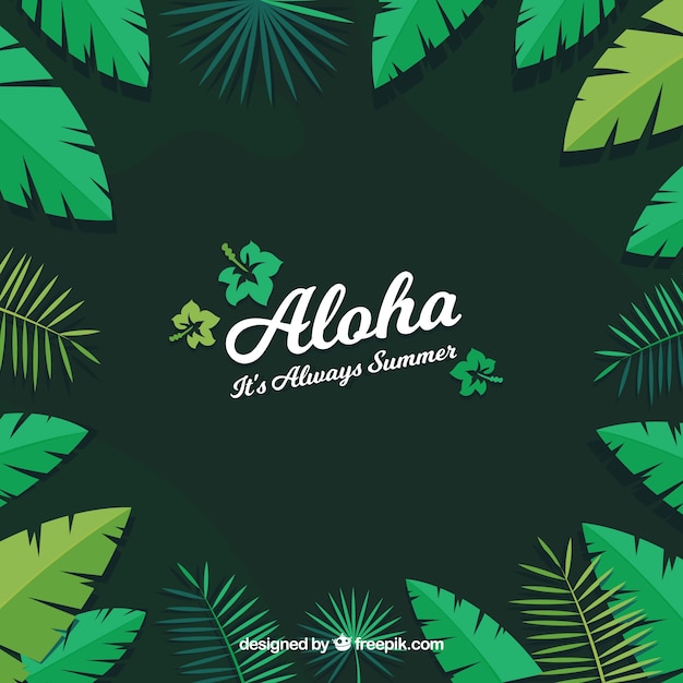 Aloha leaves background