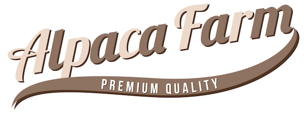 Alpaca farm logo template for wool products