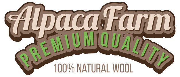 Alpaca farm logo template for wool products