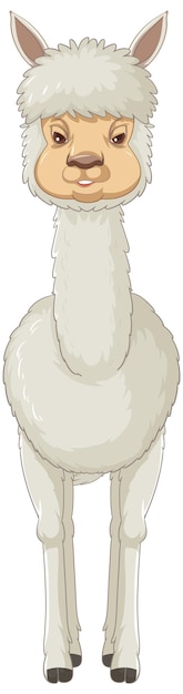 Free Vector an alpaca on white background