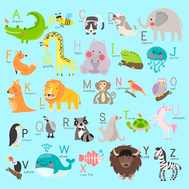 alphabet with animals