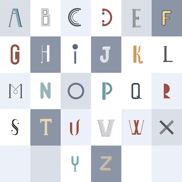 Free Vector alphabet