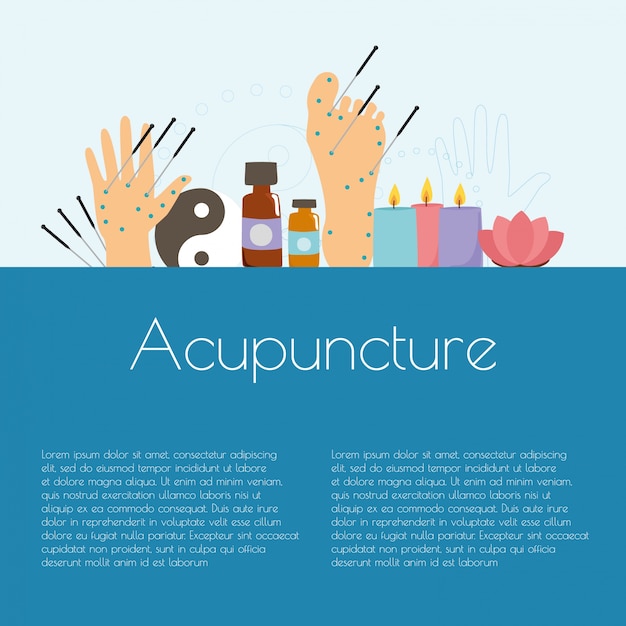 Free Vector alternative medicine, acupuncture