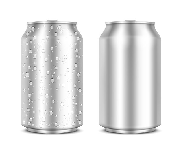 Aluminum cans isolated