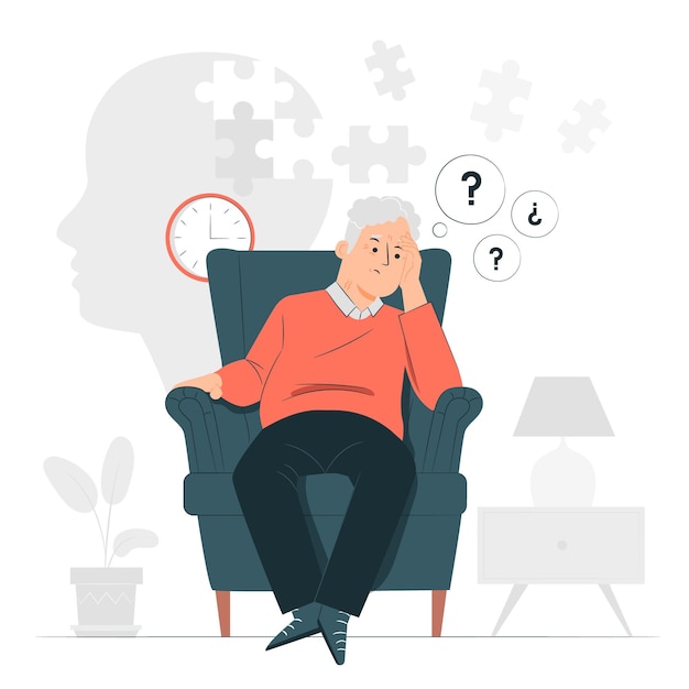 Free vector alzheimer concept illustration