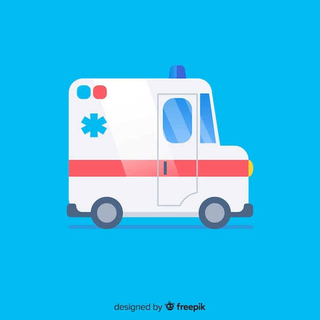 Ambulance concept in flat style