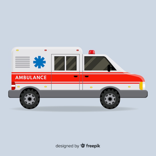 Ambulance in flat design