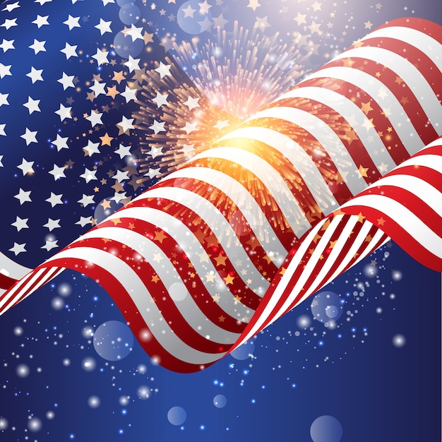 Free Vector american flag background