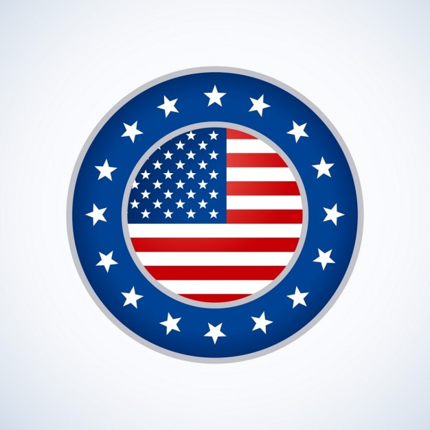 American flag badge