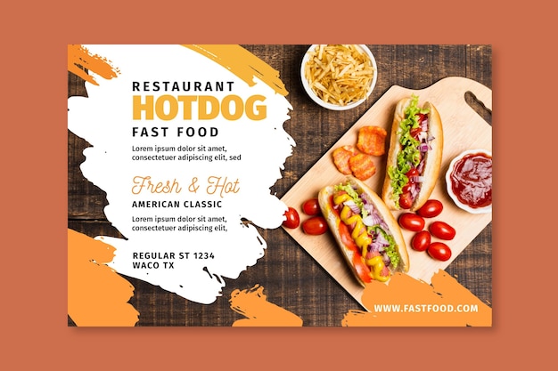 American food banner template