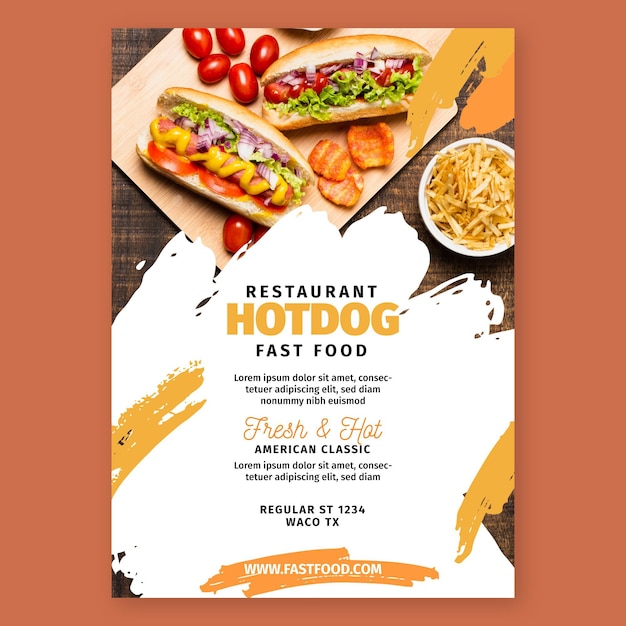 American food flyer template