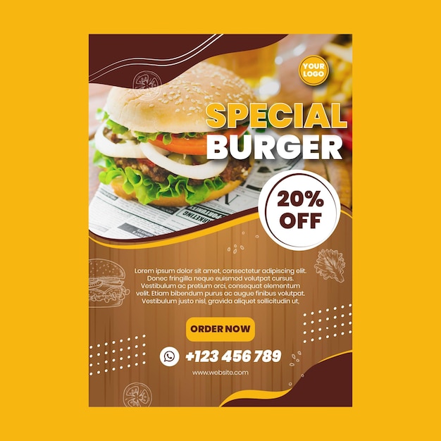 American food flyer template