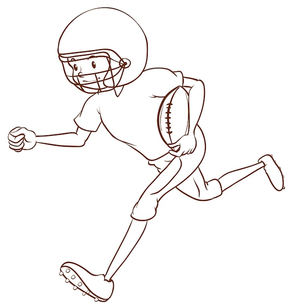 An American football athlete