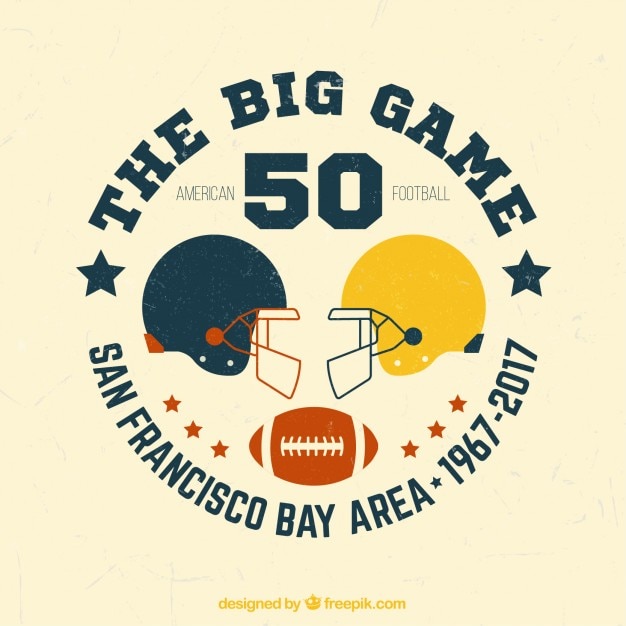 Free vector american football background in retro style