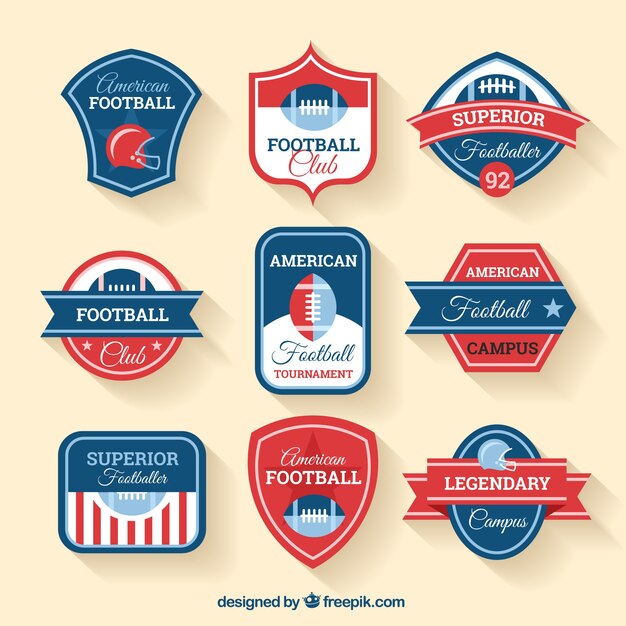 American football badges