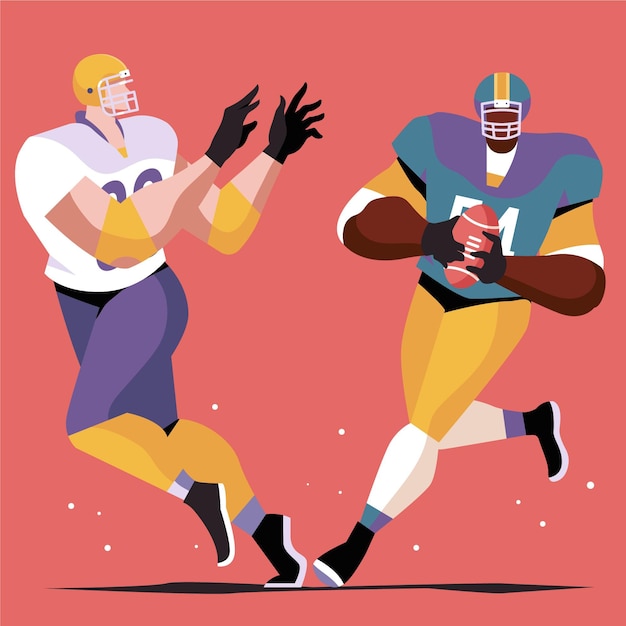 American football illustration