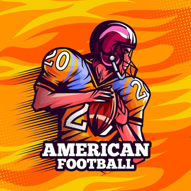 American football illustration