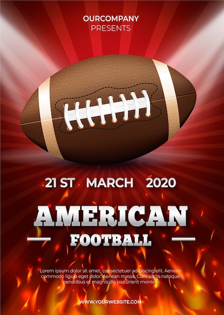 Free Vector american football poster template