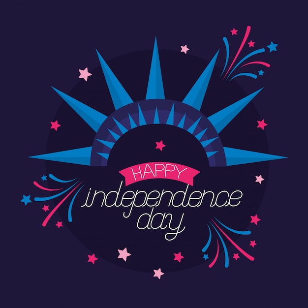 Free Vector american happy independence day