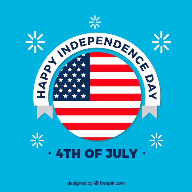 American independence day with flat design