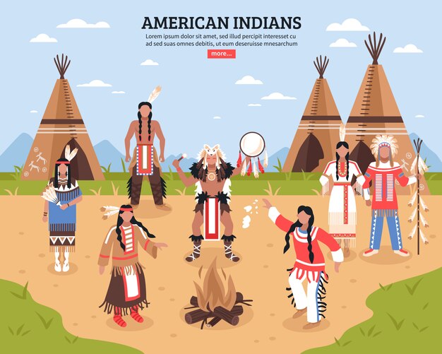 American Indians illustration