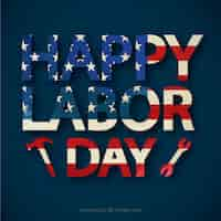 Free vector american labor day composition with flat design