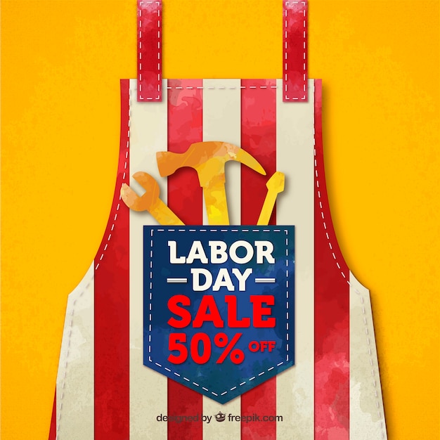 Free Vector american labor day sale with realistic style