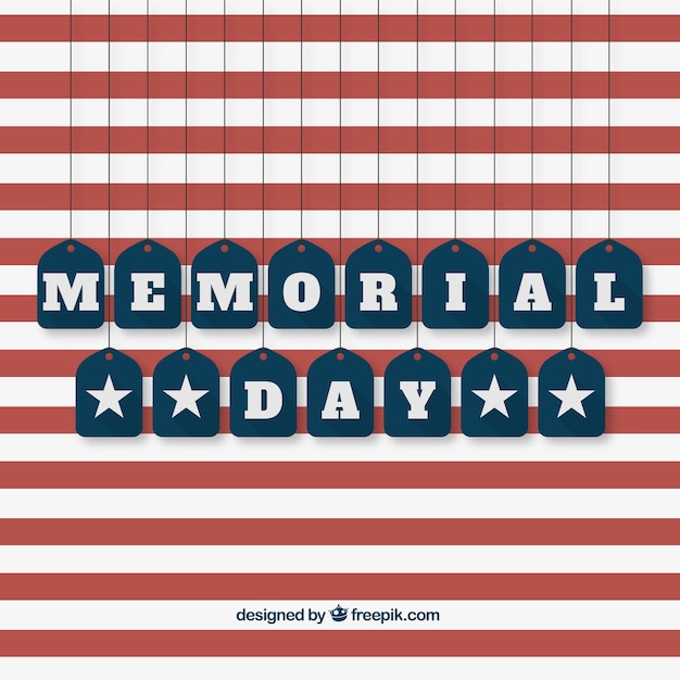 Free vector american memorial day background