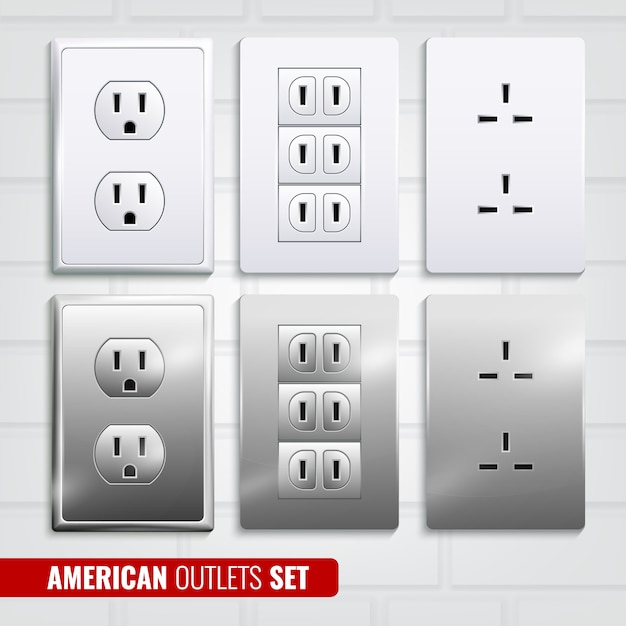 Free vector american outlets set