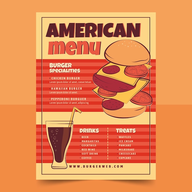 Free Vector american retro style template design