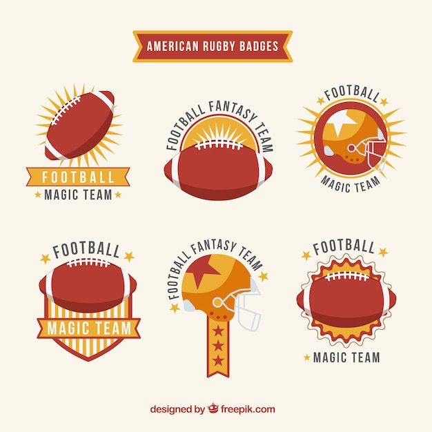 American rugby badges