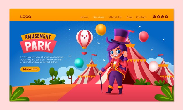 Amusement park template design