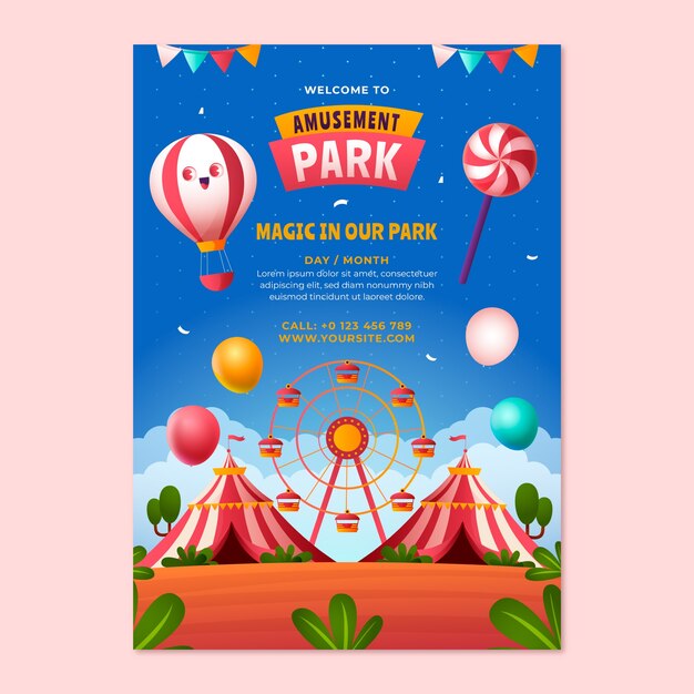 Amusement park template design