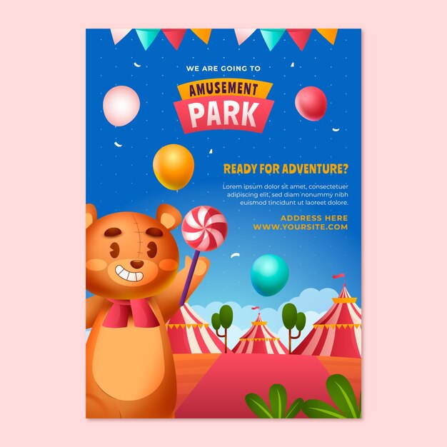 Amusement park template design