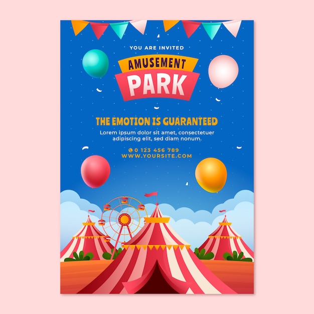 Amusement park template design