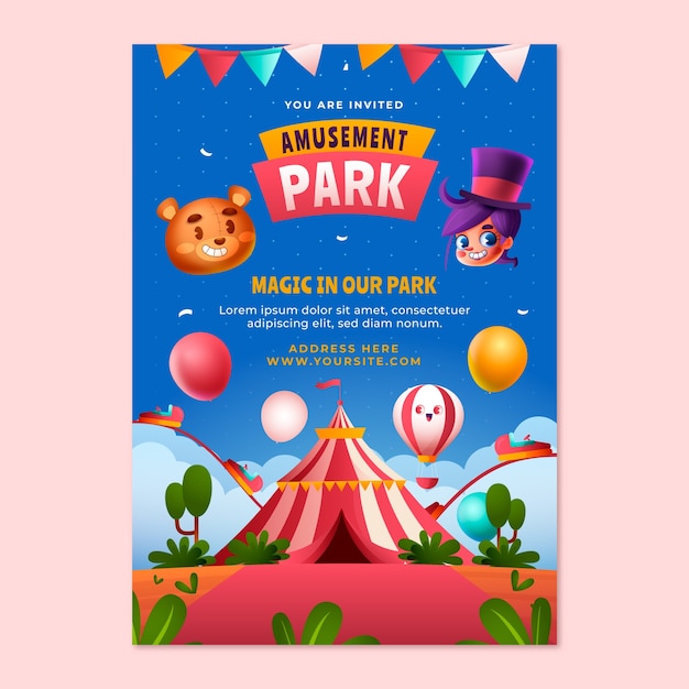 Amusement park template design