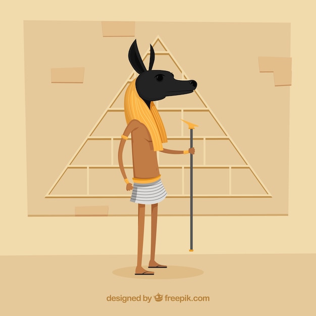 Free vector ancient egypt composition with flat design