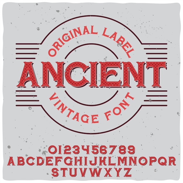 ancient typeface