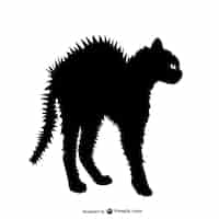 Free vector angry cat silhouette