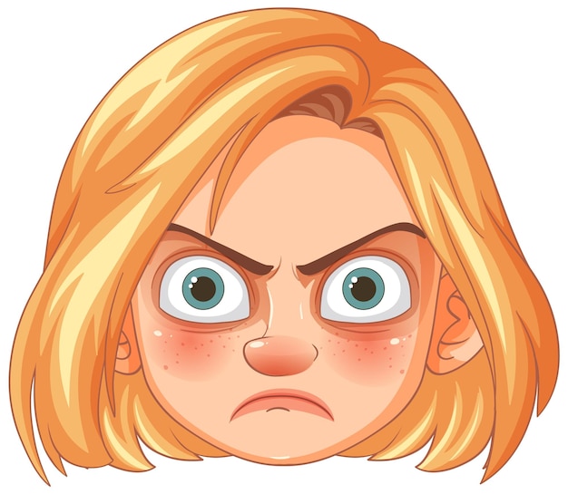 Free vector angry expression vector illustration