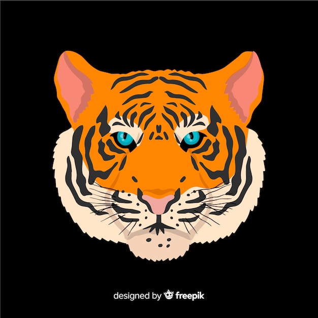 Free Vector angry tiger background