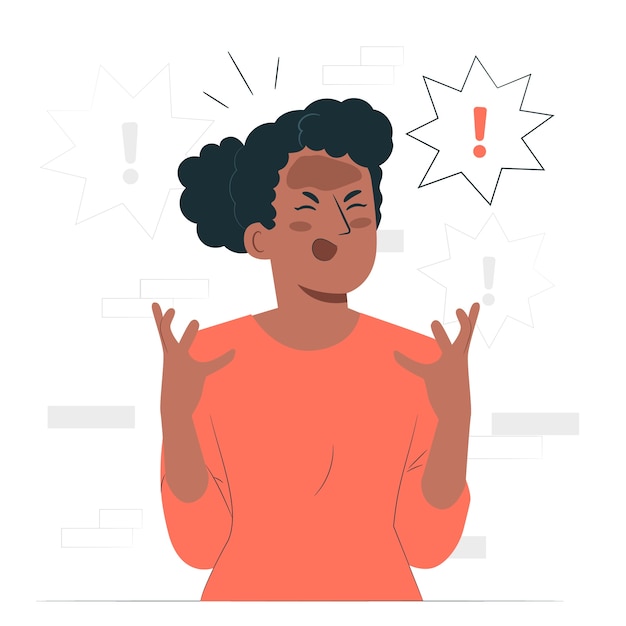 Free vector angry woman concept illustration