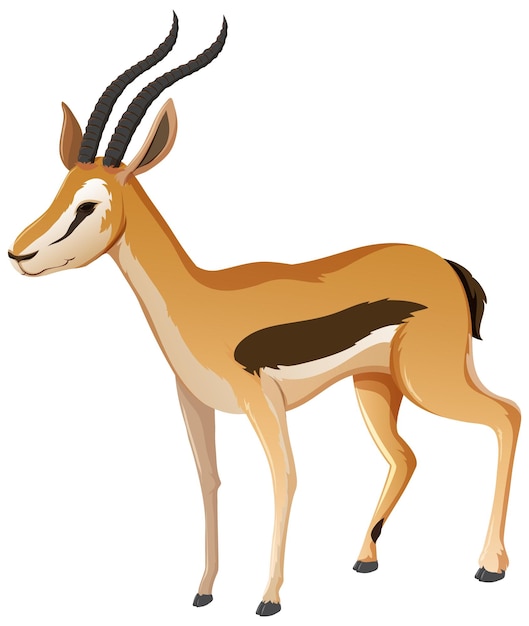 Free Vector animal cartoon character of impala on white background