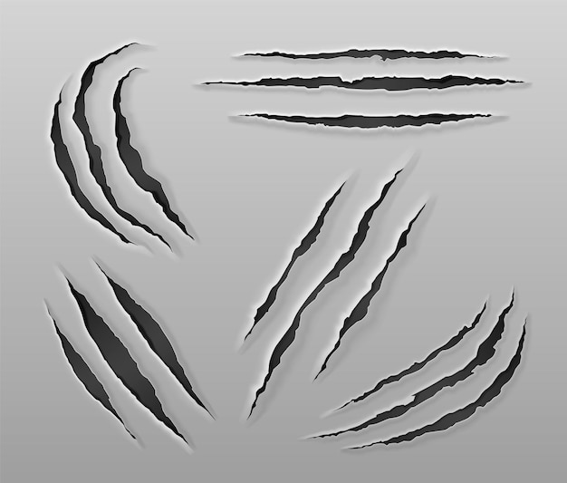 Free vector animal claw scratch mark