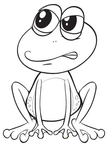 Free vector animal doodle for angry frog