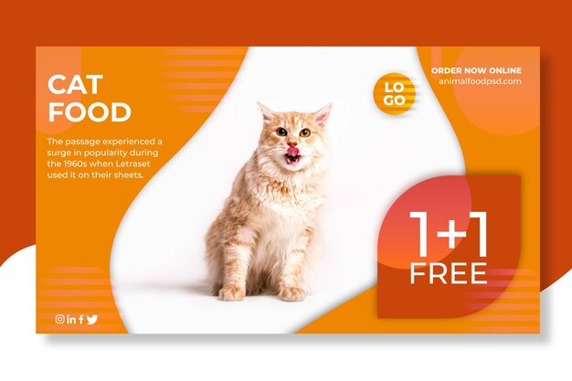 Animal food banner template