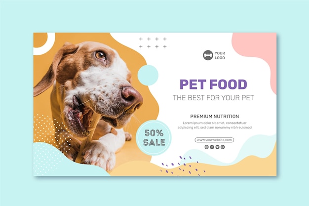 Animal food banner template